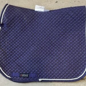 EOUS Quilted Dressage Pad purple with silver rope piping
