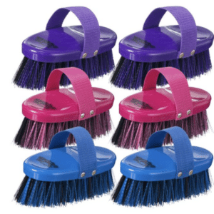 Tough1 Comfort Grip Angled Medium and Soft Bristle Brush grooming tool