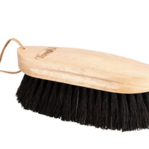 Tough1 Wood Block Horsehair Brush with wooden handle and leather loop