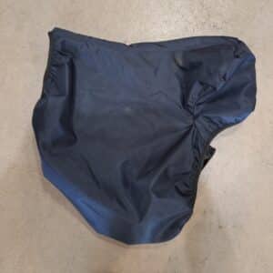 Centaur Waterproof Fleece Lined Saddle Cover in navy and caramel plaid