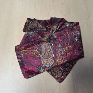Vintage Style Equestrian Dickies Neck Tie with paisley pattern and velcro closure