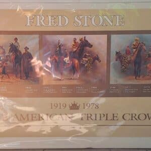 Vintage Fred Stone "The American Triple Crown" Lithograph Poster, 1919-1978