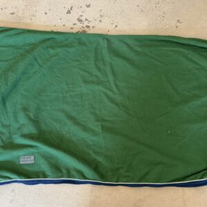 Dover Saddlery Green High Neck Cooler 78 horse cooler in green color with Velcro chest closure