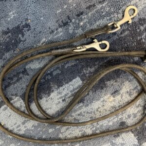 Professional Cord Draw Reins 10ft synthetic training reins in black