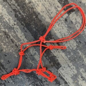 Red rope halter for small pony in excellent condition