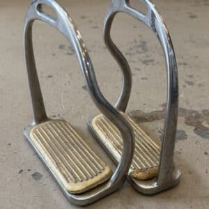 English Safety Stirrup Irons 4 1/2 Inch with Rubber Grip Pads