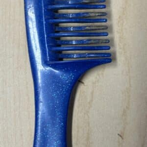 Durable Wide-Tooth Horse Mane and Tail Comb, Sparkle Blue