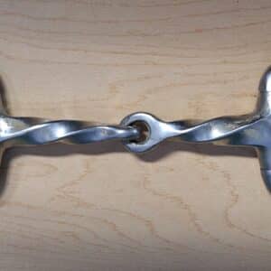 Slow Twist Single-Jointed Eggbutt Snaffle Bit 5 Inch Stainless Steel