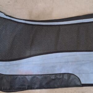 PRI Suede Western Saddle Pad with Split Withers in robin's egg blue with split withers design