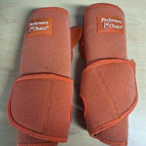 Performer's 1st Choice Sports Medicine Boots Medium horse leg protection orange neoprene