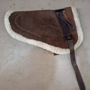 Premium Suede Bareback Pad Large with brushed suede top and fleece lining