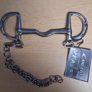 Metalab Ami-Cell Uxeter Kimberwick Bit with Curb Chain, 5"