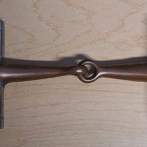 Stainless Steel Hunter D-Ring Snaffle Bit w/Copper Single-Jointed Mouthpiece, 5"
