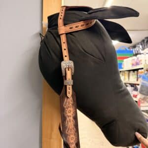 Vintage-Style Floral Pattern Western Headstall and Breast Plate horse tack