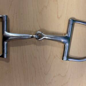 Korsteel Stainless Steel Single Jointed Hunter D-Ring Snaffle Bit, 5"