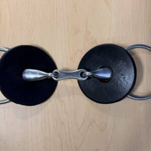 Stainless Steel French Link Loose Ring Snaffle Bit w Gel Bit Guards, 5"