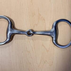 Stainless Steel Eggbutt Single Jointed Snaffle Bit, 4.5"