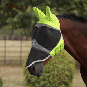 FlyGuard Pro Hi-Viz Fine Mesh Fly Mask with Ears & Nose