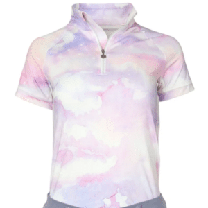 Dapplebay Lavender Haze 1/4 Zip Light Riding Top-Short Sleeve