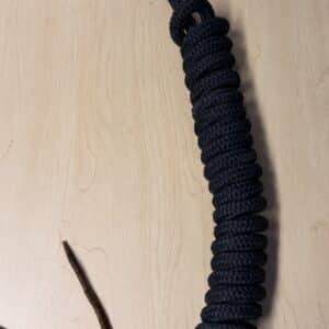 Braided Nylon Lung Line w/Leather Popper, 25ft