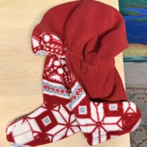 HorsePoor Fleece Helmet Cover-Red